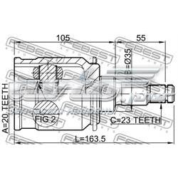 Junta homocinética interior trasera Febest 0311RELHR precio, desde 43,02 EUR