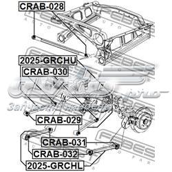 Buje del brazo longitudinal superior trasero Febest CRAB029