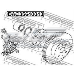 Cojinete de rueda delantero DAC35640043 Febest