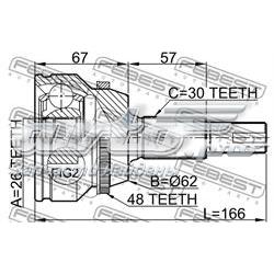 Junta homocinetica 0110GSV40A48 Febest
