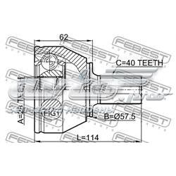 Junta homocinética exterior delantera Febest 2110CA220 precio, desde 34,53 EUR