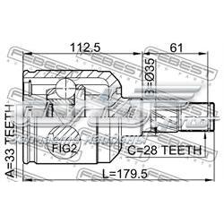 Comprar 0511M6ATLH Febest Junta homocinética exterior delantera izquierda