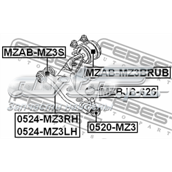 MZABMZ3BRUB Febest Silentblock de brazo de suspensión delantero inferior
