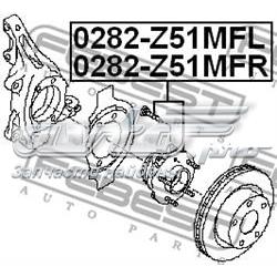 Cubo de rueda delantero 0282Z51MFR Febest