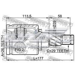 Junta homocinética interna delantera izquierda Febest 0211T30LH precio, desde 83,10 EUR