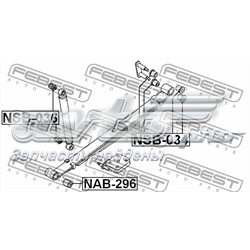 NAB296 Febest Silentblock delantero de ballesta trasera