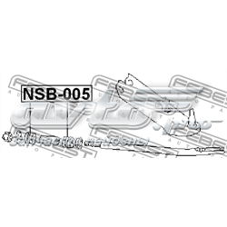 NSB005 Febest silentblock extensiones de brazos inferiores delanteros