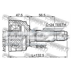 0910-M200 Febest junta homocinética exterior delantera