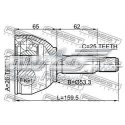 Comprar 2110TRCD Febest Junta homocinetica