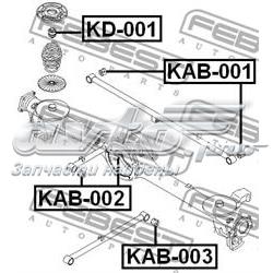 Suspensión, brazo oscilante, eje trasero, inferior KAB003 Febest