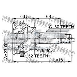 Comprar 1210SFCLRRA52 Febest Junta homocinética exterior trasera