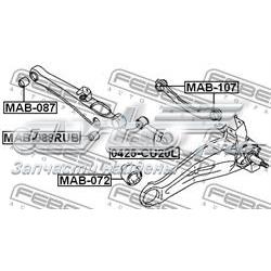 Buje exterior del brazo transversal trasero MAB088RUB Febest