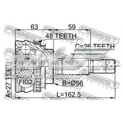 Junta homocinética exterior delantera Febest 0110012A48 precio, desde 46,23 EUR