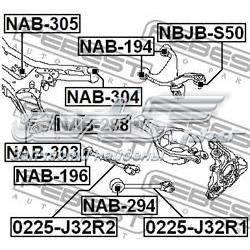 NAB305 Febest suspensión, cuerpo del eje trasero