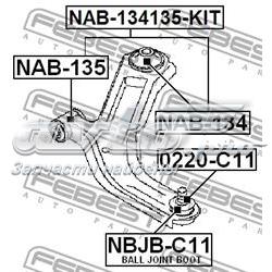 Silentblock de suspensión delantero inferior NAB134135KIT Febest