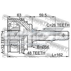 Junta homocinetica 0110AT190A48 Febest