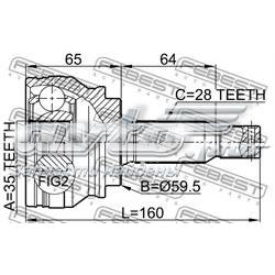 Junta homocinética exterior delantera Febest 0410CW5 precio, desde 39,63 EUR