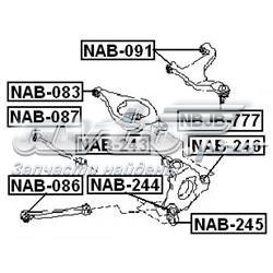 Buje delantero del brazo longitudinal trasero Febest NAB086 precio, desde 10,88 EUR