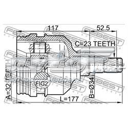 Comprar 0111190UKP Febest Junta homocinética interna delantera