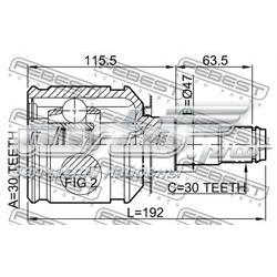 Comprar 0111GRJ120 Febest Junta homocinética interna delantera