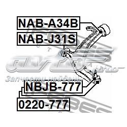 Silentblock de suspensión delantero inferior NABA34B Febest