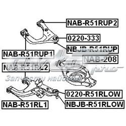Comprar NAB208 Febest Buje del brazo inferior trasero