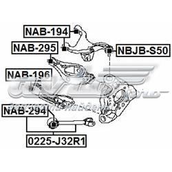 Suspensión, brazo oscilante trasero inferior NAB295 Febest