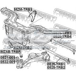 Casquillo del perno del brazo de inclinación trasero, interior EF9128482C Mazda