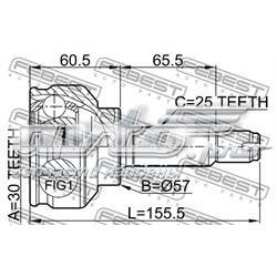 Junta homocinetica 0410CS3A Febest