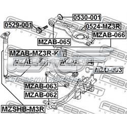 Brazo inferior trasero izquierdo/derecho 0524MZ3R Febest