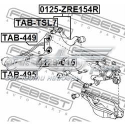 Buje delantero del brazo longitudinal trasero Febest TAB495