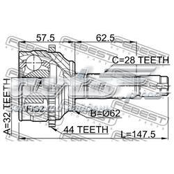Junta homocinetica 0510044A44 Febest