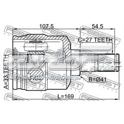 Junta homocinética interior delantera 1211TUC4WDLH Febest