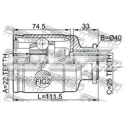 Junta homocinética interna delantera Febest 08111001 precio, desde 75,30 EUR