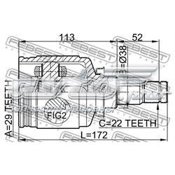Junta homocinética interna delantera Febest 1111J200 precio, desde 47,29 EUR
