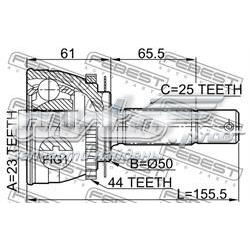 Comprar 1210002A44 Febest Junta homocinetica