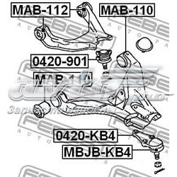 Silentblock del brazo de suspensión MAB110 Febest