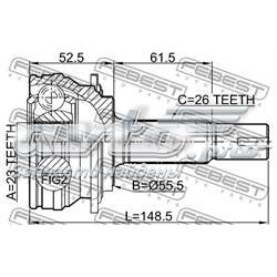 Junta homocinética exterior delantera Febest 01101NZFE precio, desde 43,24 EUR