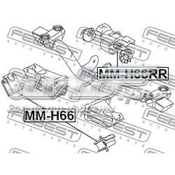 MMH66RR Febest soporte de motor trasero