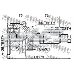Comprar 0510B25A44 Febest Junta homocinetica