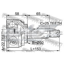 Comprar 0410001 Febest Junta homocinetica