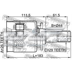 Comprar 2911DIVFLH Febest Junta homocinética interna delantera