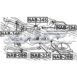 NAB345 Febest suspensión, cuerpo del eje trasero