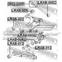 Silentblock de brazo transversal de suspensión trasera LRAB005Z Febest