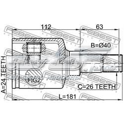 Comprar 2111TC7LH Febest Junta homocinética interna delantera izquierda