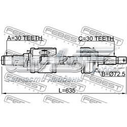 Árbol de transmisión delantero 0114KUN26 Febest