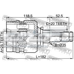 Junta homocinética interior delantera 0115ZVW30T Febest