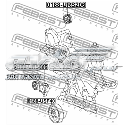 Polea inversión / guía, correa poli V 1660338020 Toyota