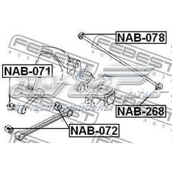 Suspensión, brazo oscilante, eje trasero, superior NAB071 Febest