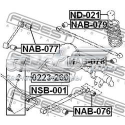 NAB-079 Febest suspensión, barra transversal trasera